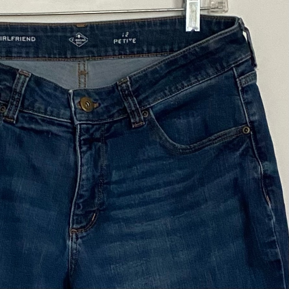 St John’s Bay Girlfriend Size 12 Petite Blue Jeans - Picture 4 of 10